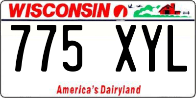 WI license plate 775XYL