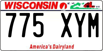 WI license plate 775XYM