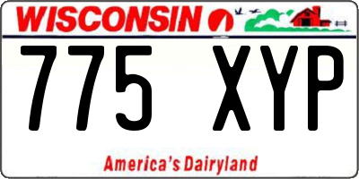 WI license plate 775XYP