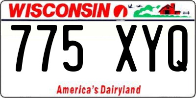 WI license plate 775XYQ