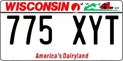 WI license plate 775XYT