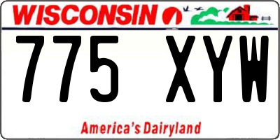 WI license plate 775XYW