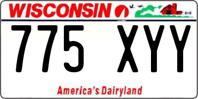 WI license plate 775XYY
