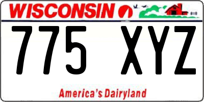 WI license plate 775XYZ