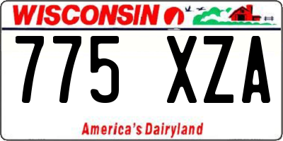 WI license plate 775XZA
