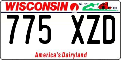 WI license plate 775XZD