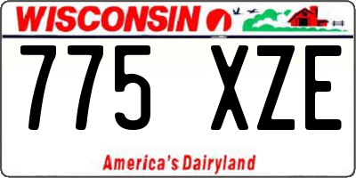WI license plate 775XZE