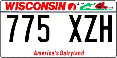 WI license plate 775XZH