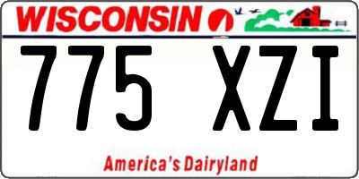 WI license plate 775XZI