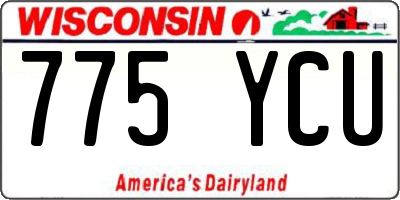 WI license plate 775YCU