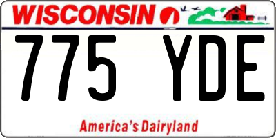 WI license plate 775YDE