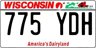 WI license plate 775YDH