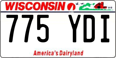 WI license plate 775YDI