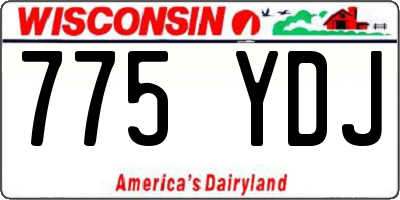 WI license plate 775YDJ