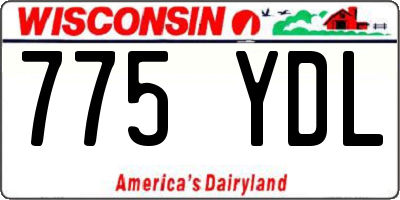 WI license plate 775YDL