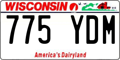 WI license plate 775YDM
