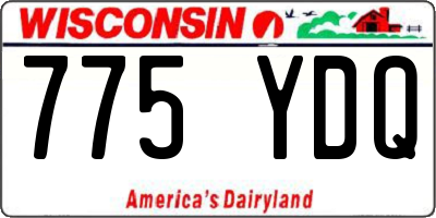 WI license plate 775YDQ