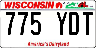 WI license plate 775YDT