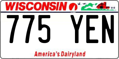 WI license plate 775YEN