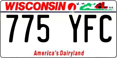 WI license plate 775YFC