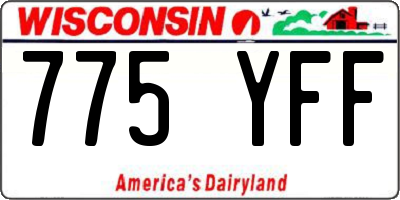 WI license plate 775YFF