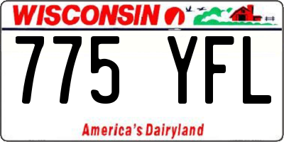 WI license plate 775YFL