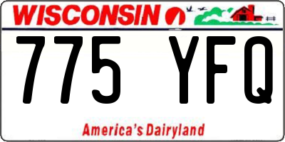 WI license plate 775YFQ