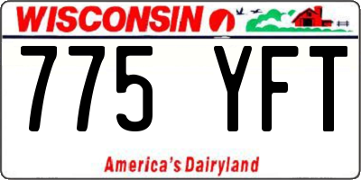 WI license plate 775YFT