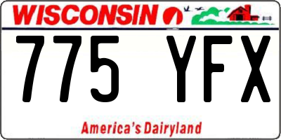 WI license plate 775YFX