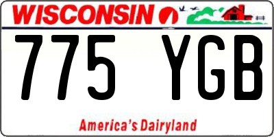 WI license plate 775YGB