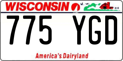 WI license plate 775YGD