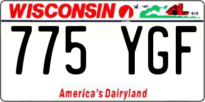 WI license plate 775YGF