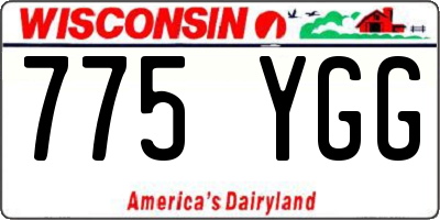WI license plate 775YGG