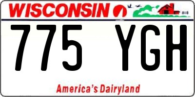 WI license plate 775YGH