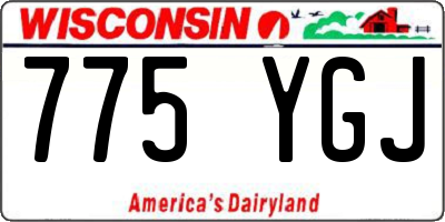 WI license plate 775YGJ