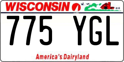 WI license plate 775YGL