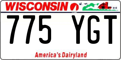 WI license plate 775YGT