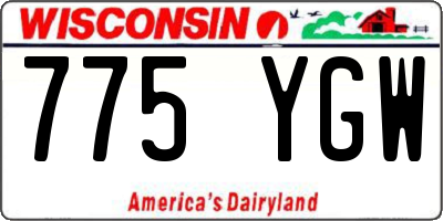 WI license plate 775YGW