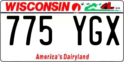 WI license plate 775YGX