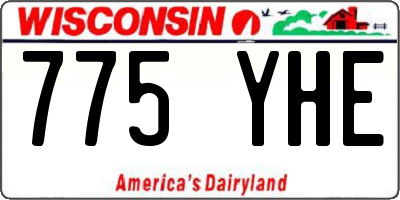 WI license plate 775YHE