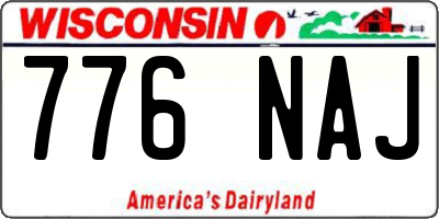 WI license plate 776NAJ