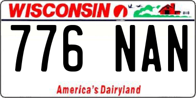 WI license plate 776NAN