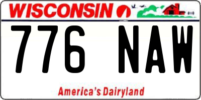WI license plate 776NAW