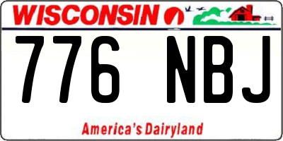 WI license plate 776NBJ