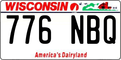 WI license plate 776NBQ