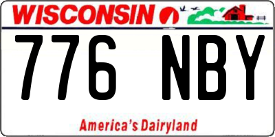 WI license plate 776NBY