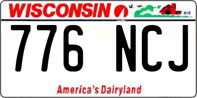 WI license plate 776NCJ