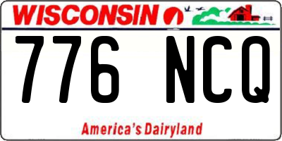 WI license plate 776NCQ