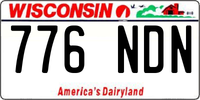 WI license plate 776NDN