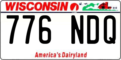 WI license plate 776NDQ